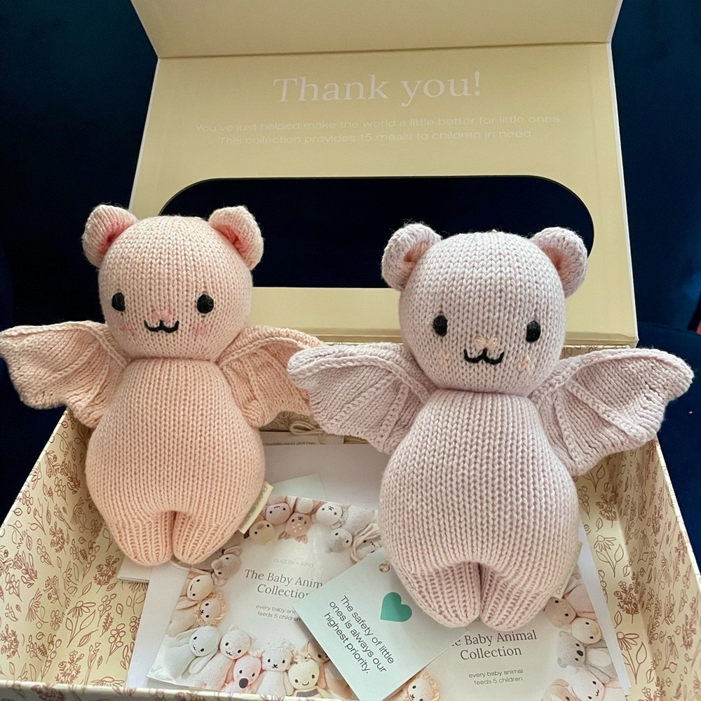 Cuddle + Kind Halloween Bats (2) Limited Edition Baby Animal Plush Set